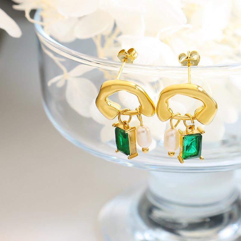 Emerald Drop Harmony Earrings