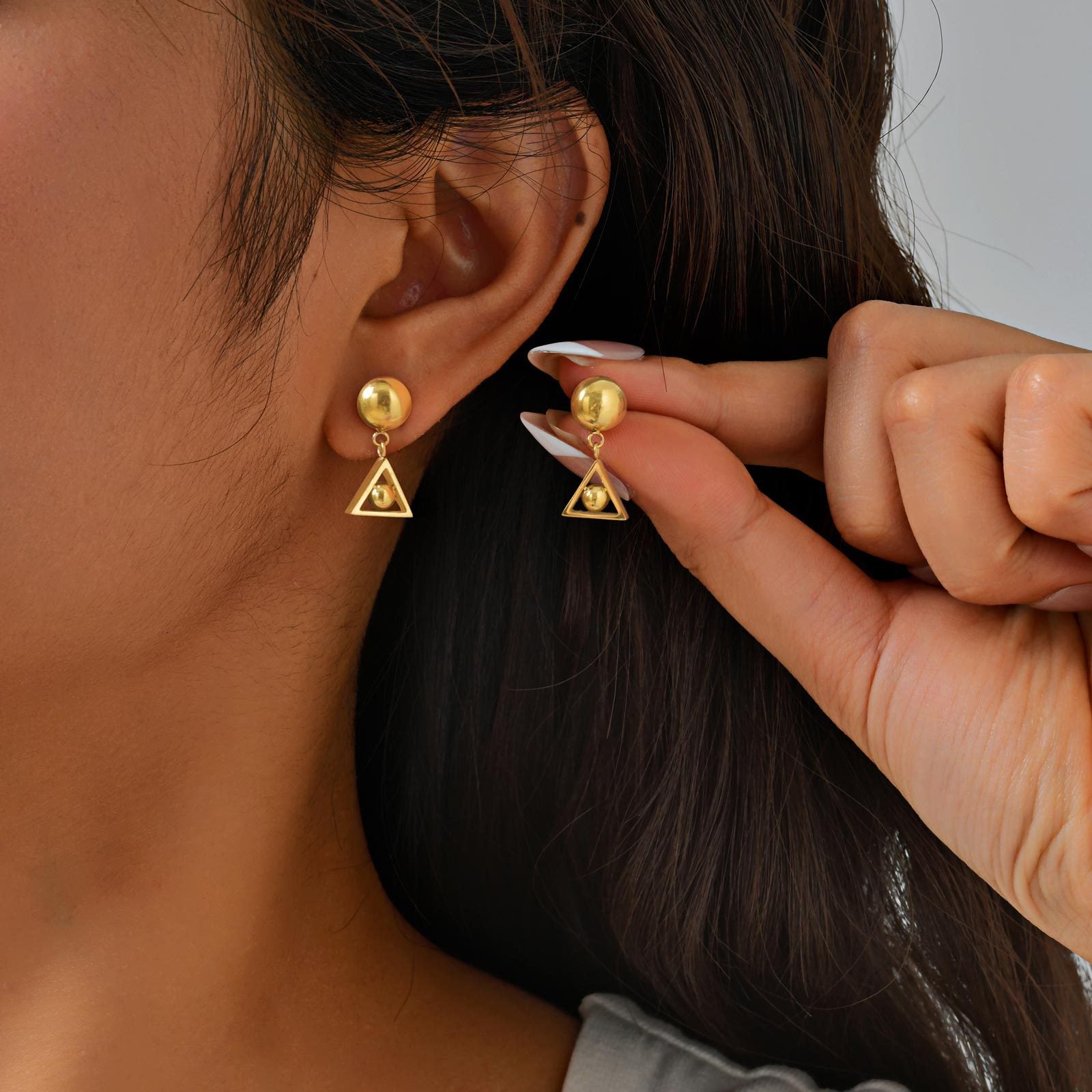 Triangle Drop Earrings