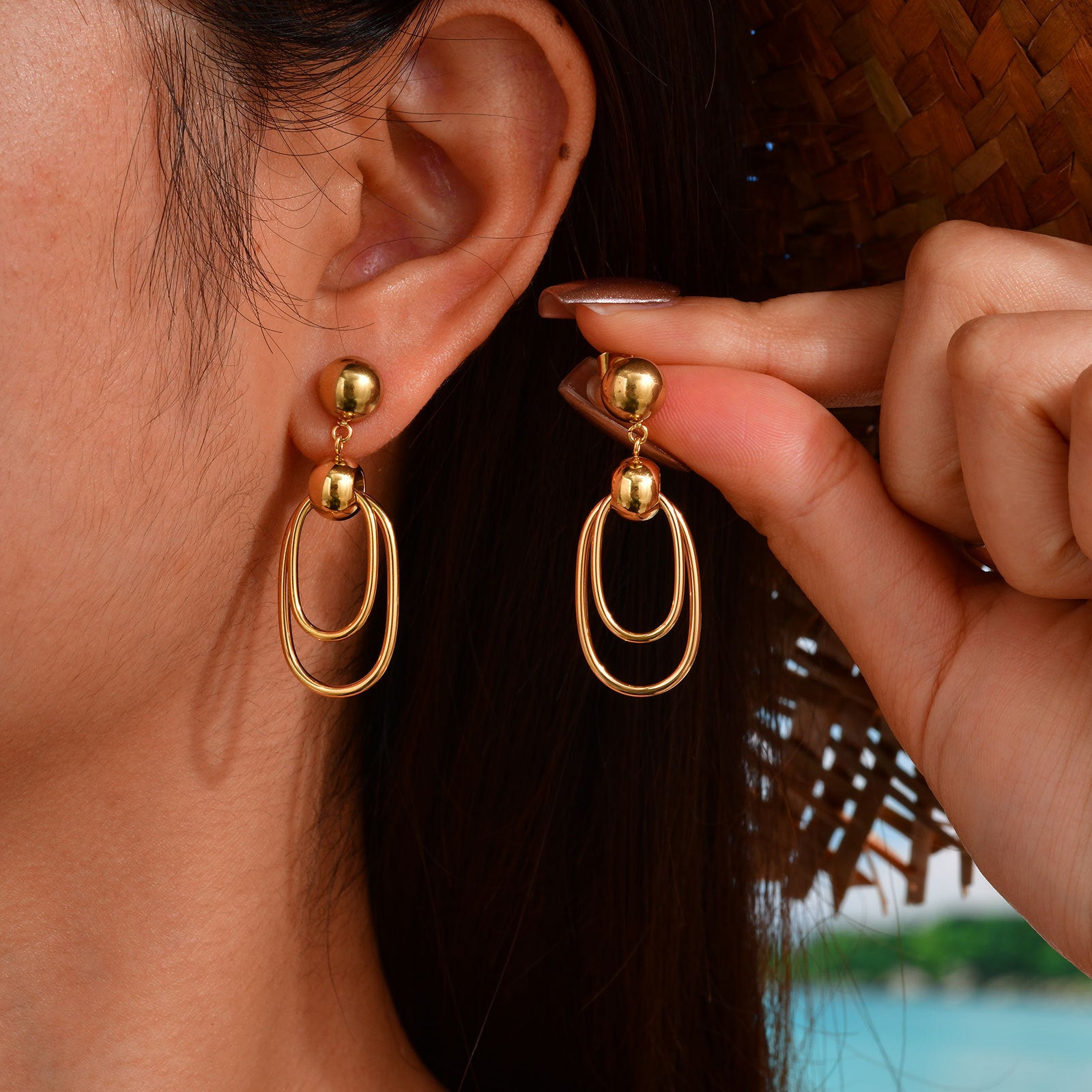 Geometric Drop Earrings
