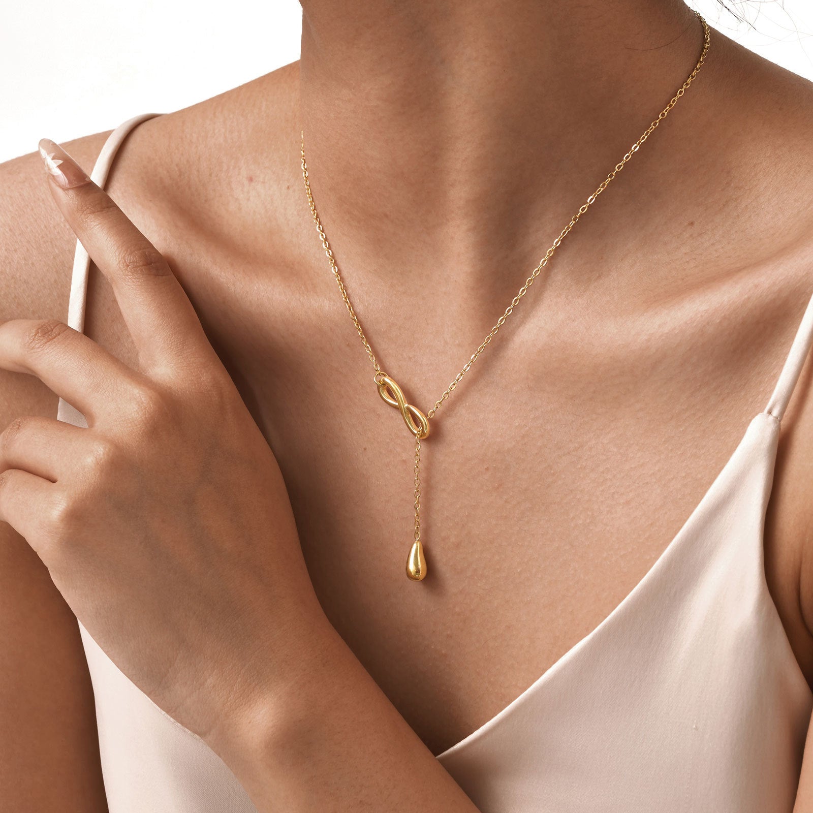 Infinity Drop Necklace