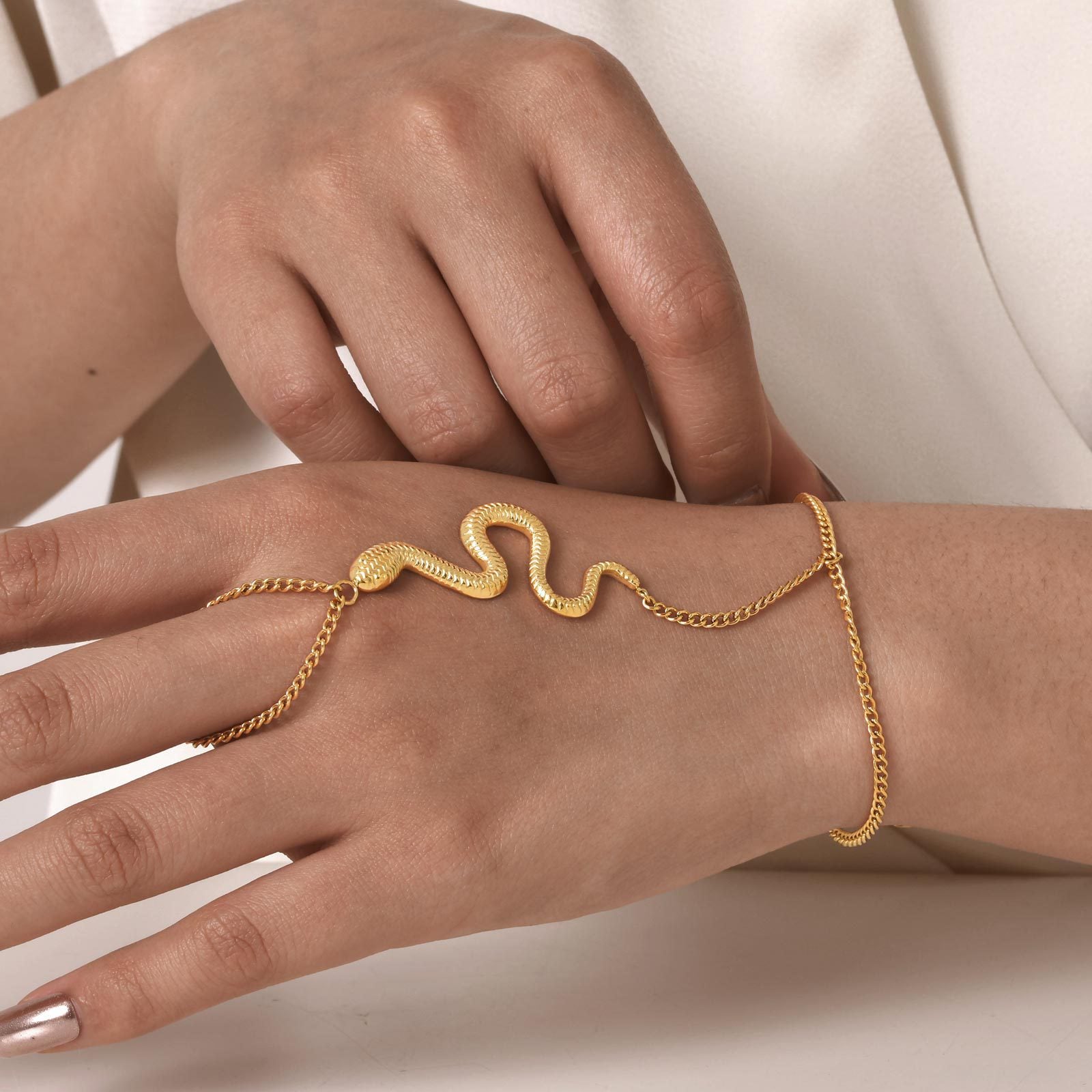 Snake Chain Hand Bracelet