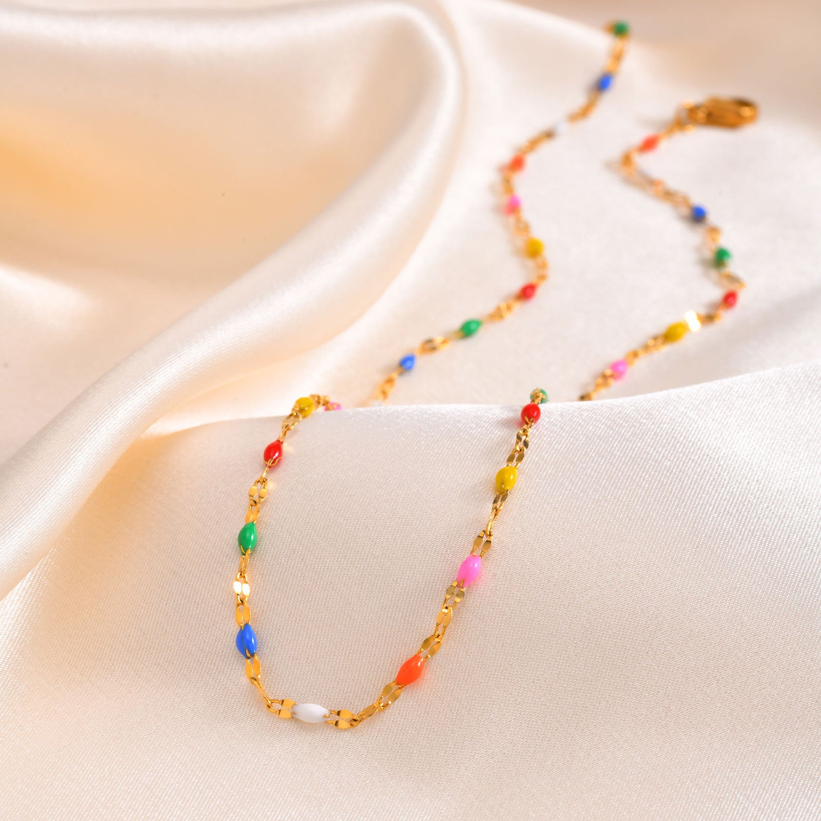 Sunburst Color Bead Necklace