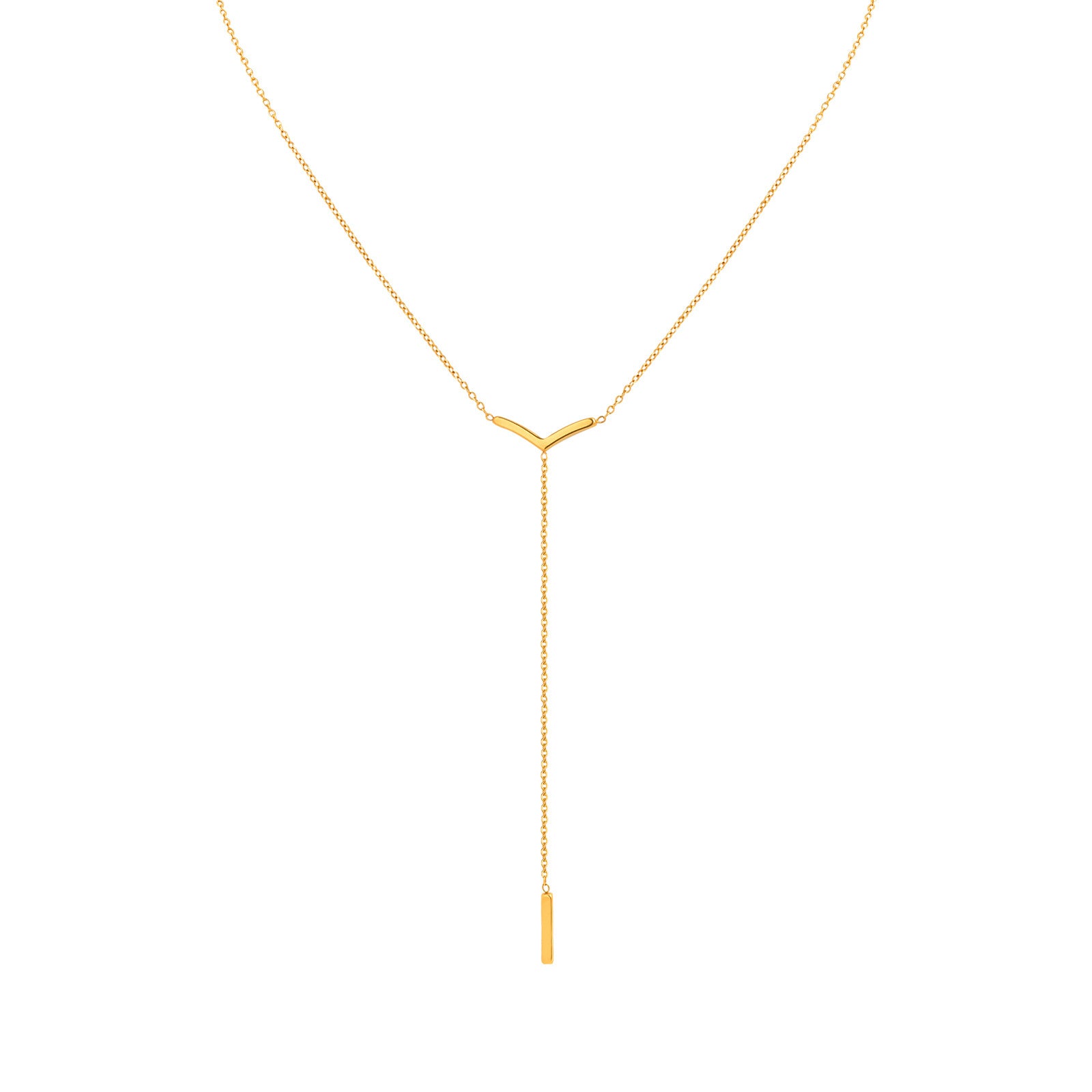 Y-Shaped Drop Necklace