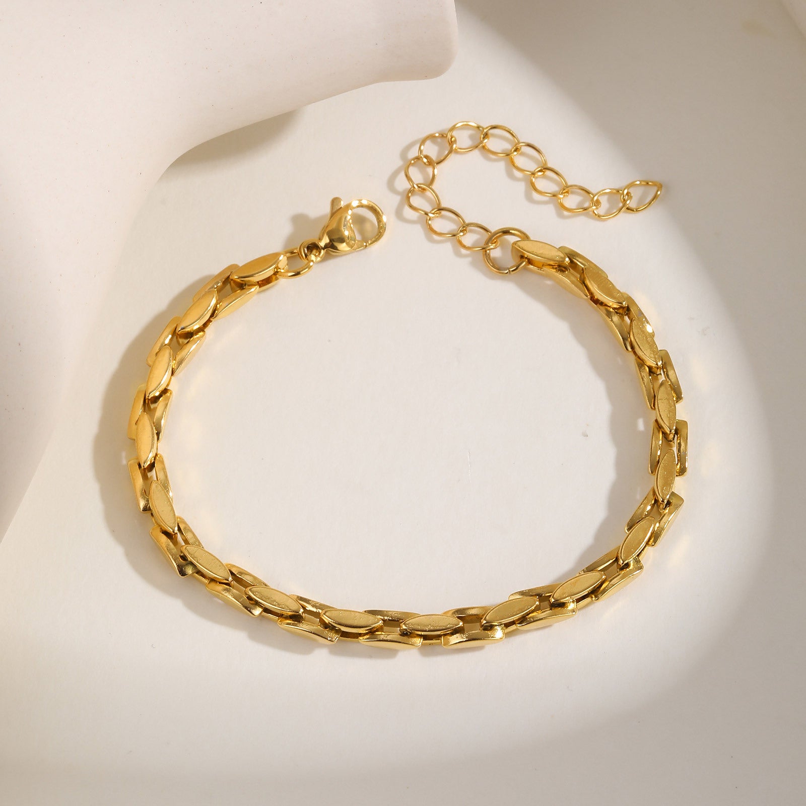 Flat Link Chain Bracelet