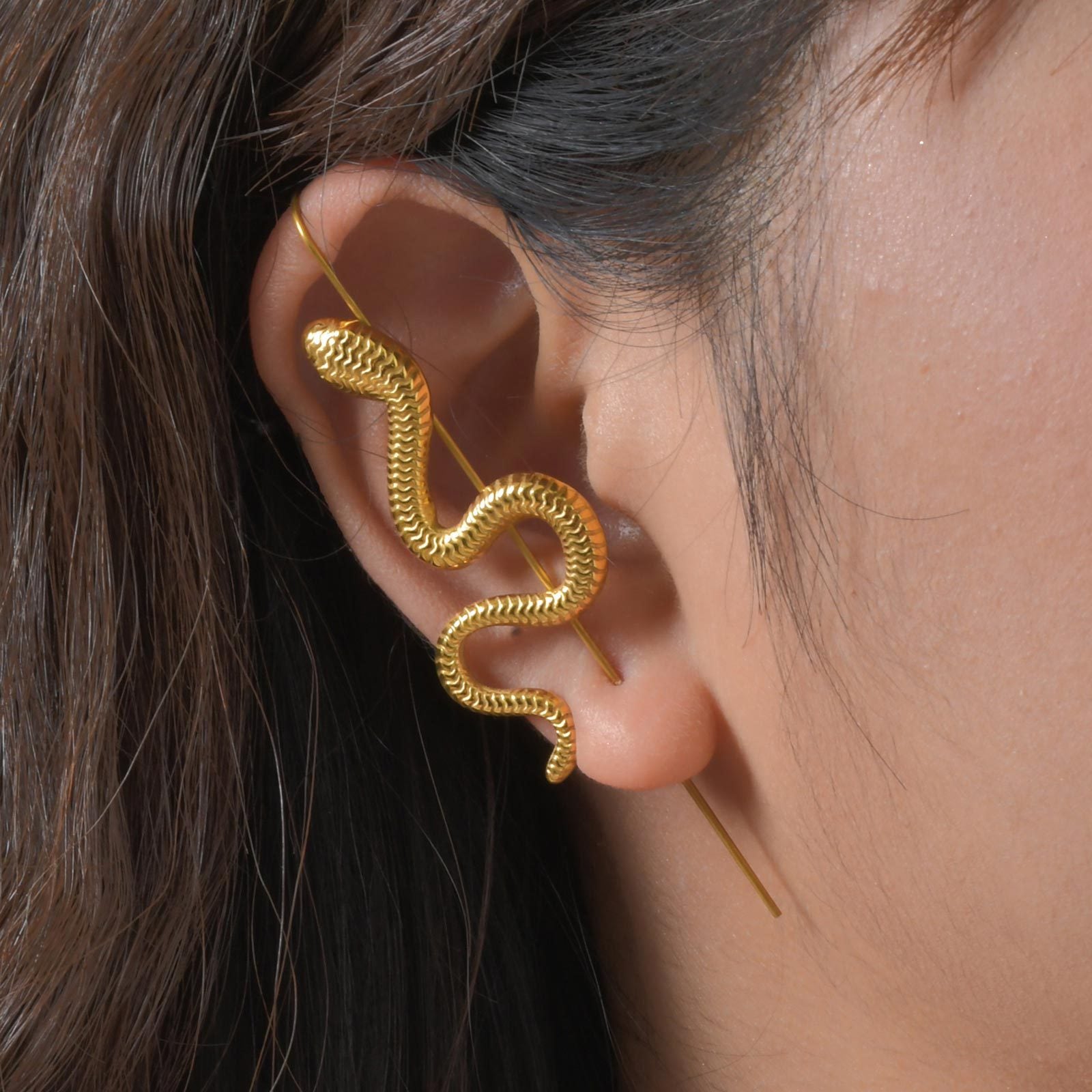 Gold Snake Ear Cuff
