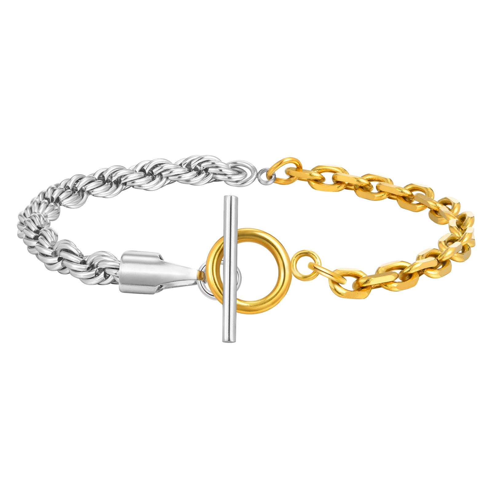 Two-Tone Chain Bracelet