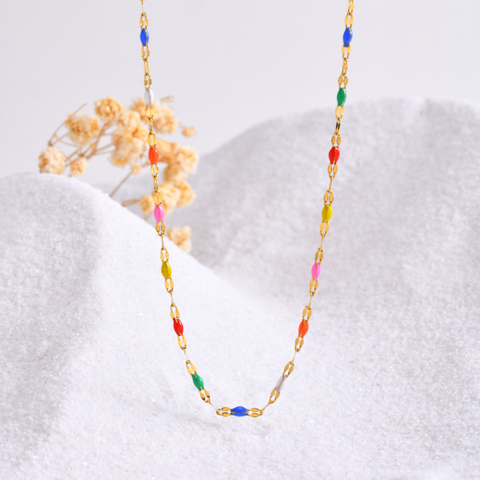 Sunburst Color Bead Necklace