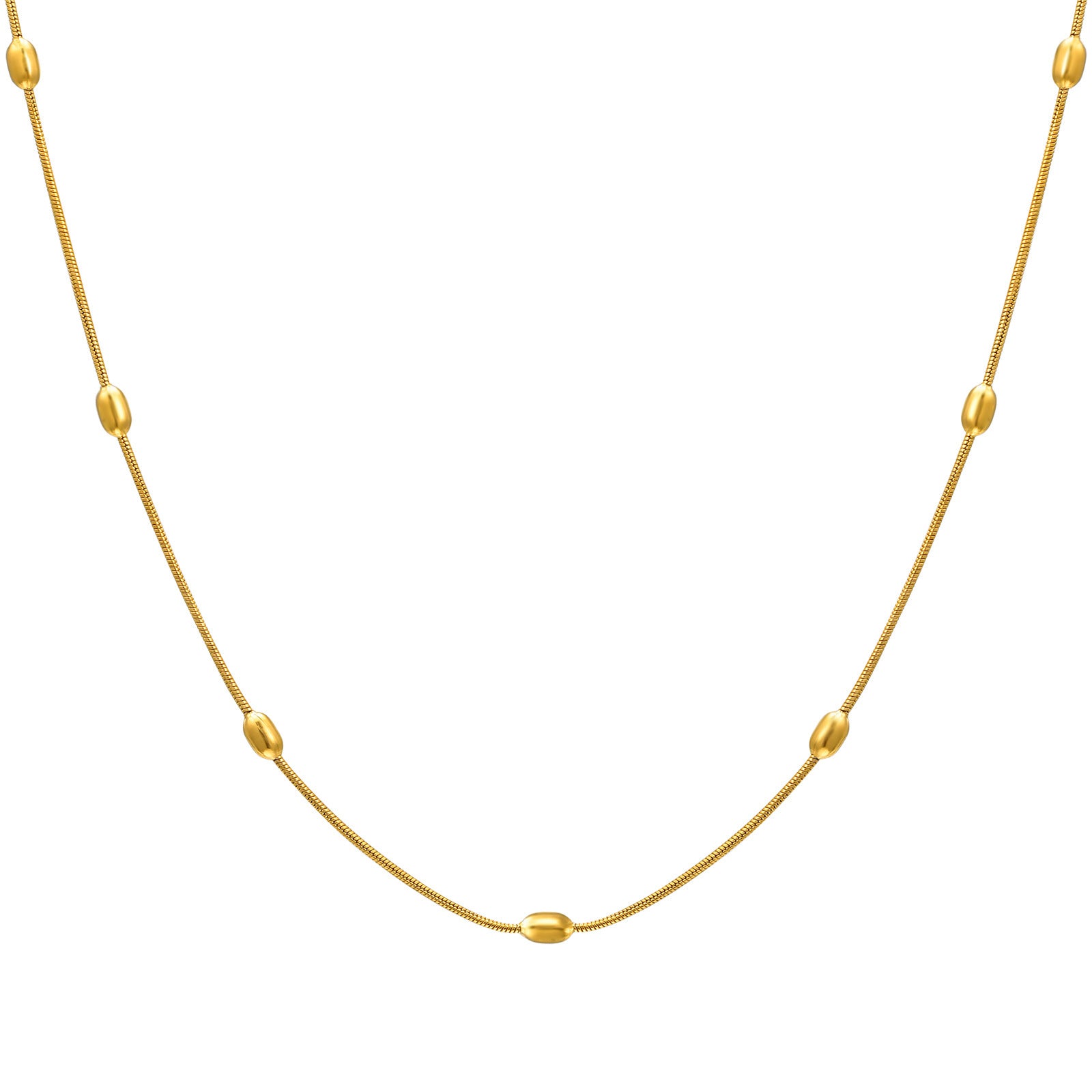 Beaded Snake Chain Necklace