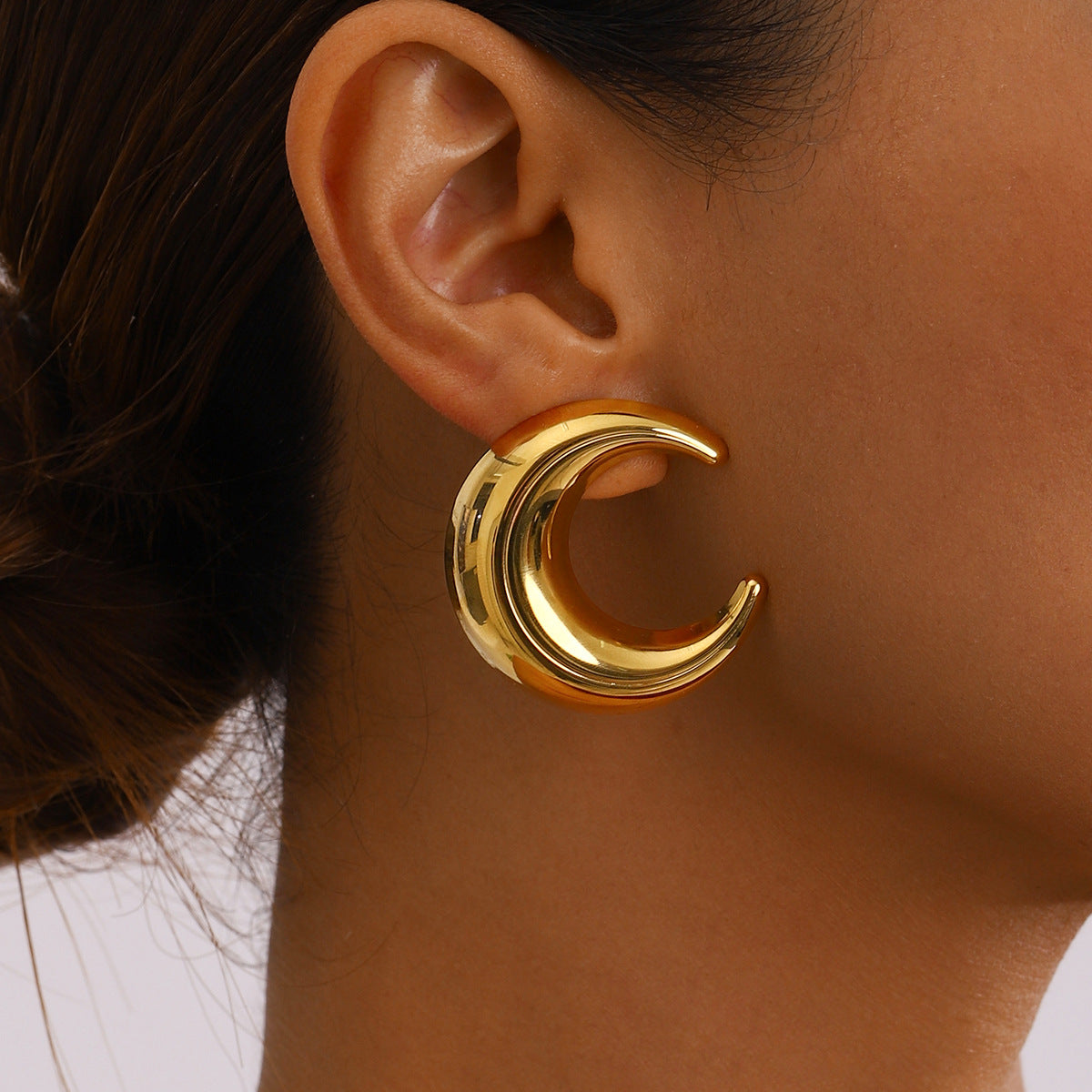 Crescent Hoop Earrings