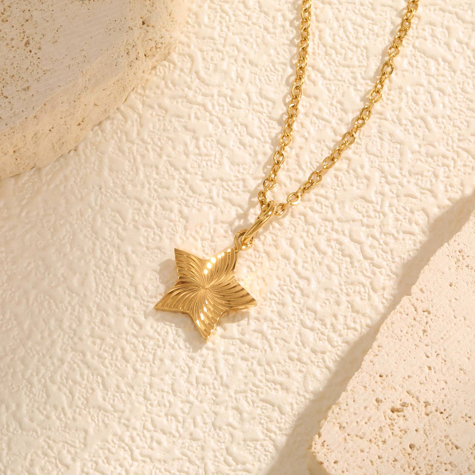 Textured Star Necklace