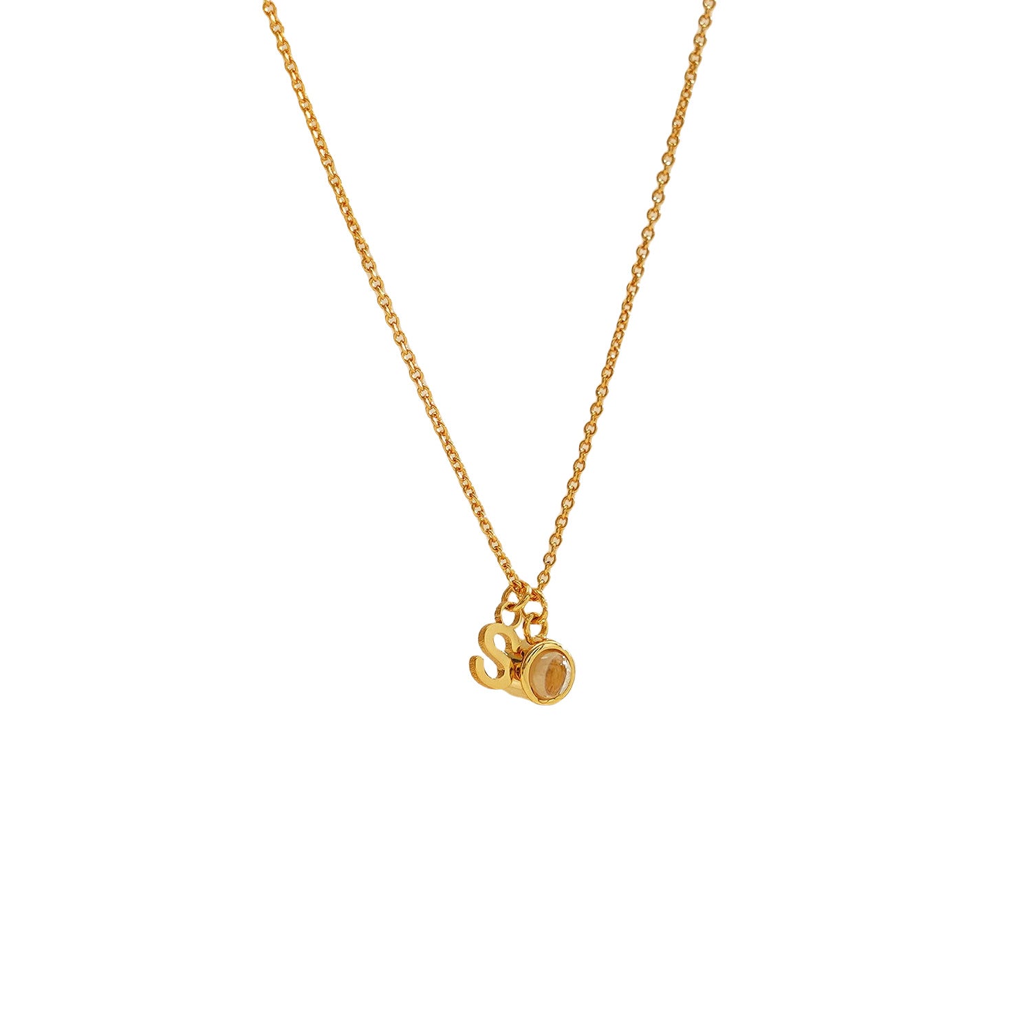 Initial Photo Necklace