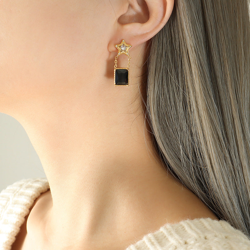 Starlit Obsidian Earrings
