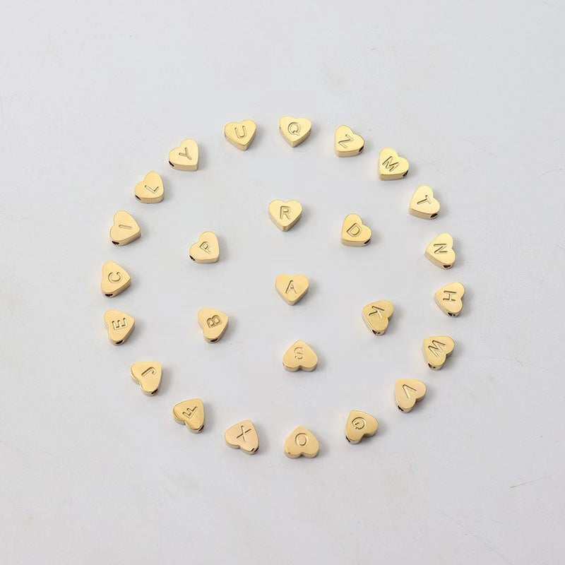 Heart Initial Pearl Bracelet