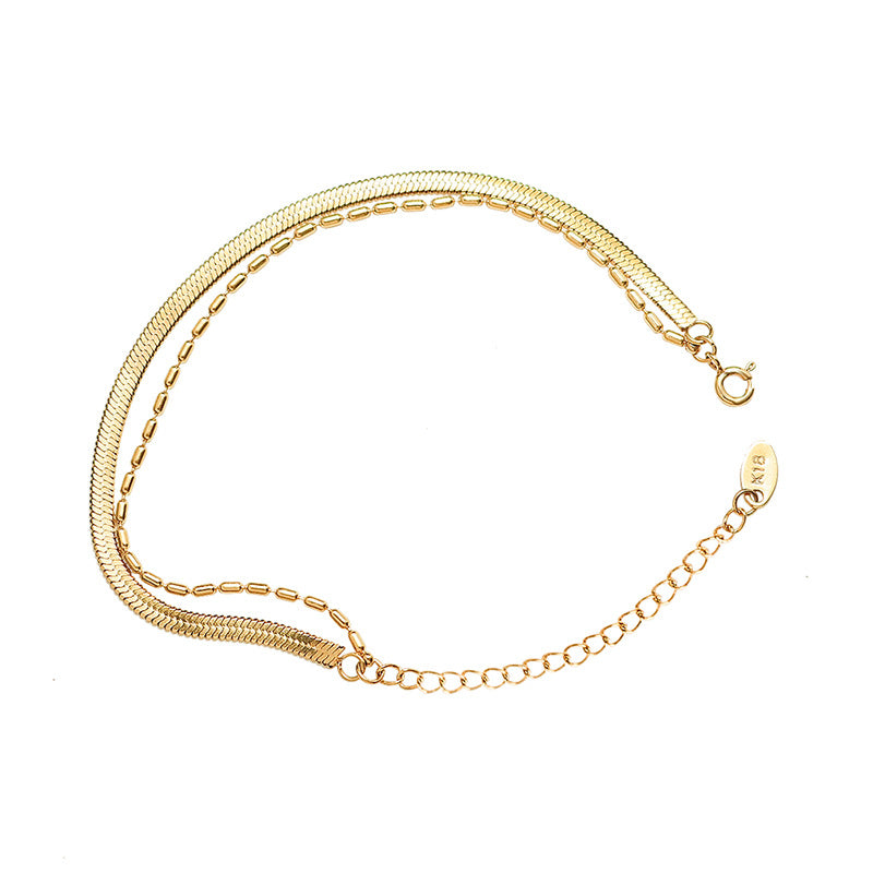 Golden Dual Chain Bracelet