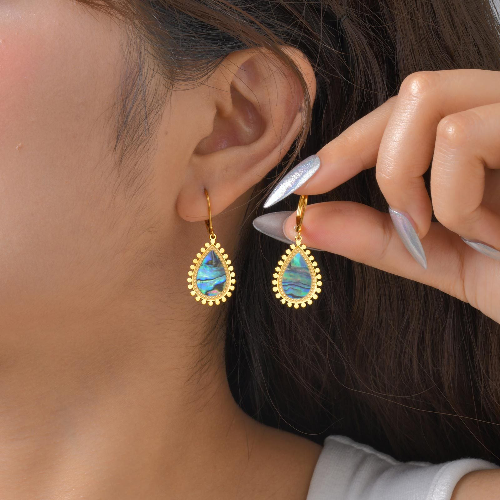 Teardrop Shell Earrings