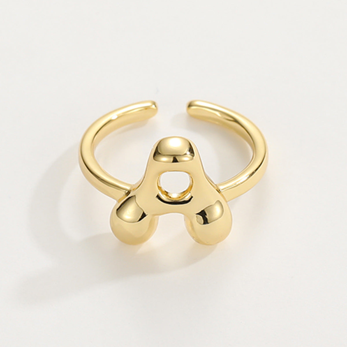 Chunky Gold Letter Ring