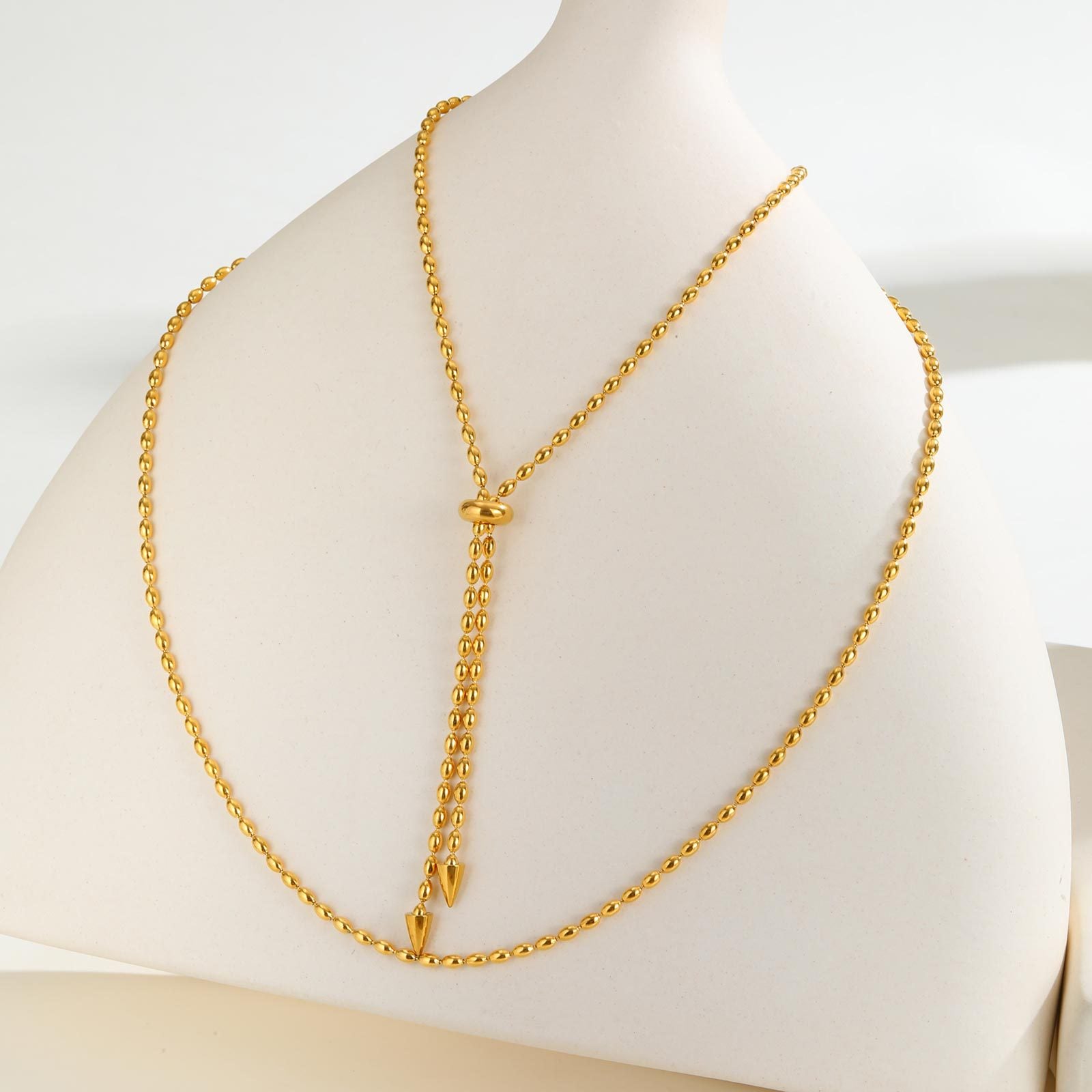 Adjustable Bead Chain Necklace