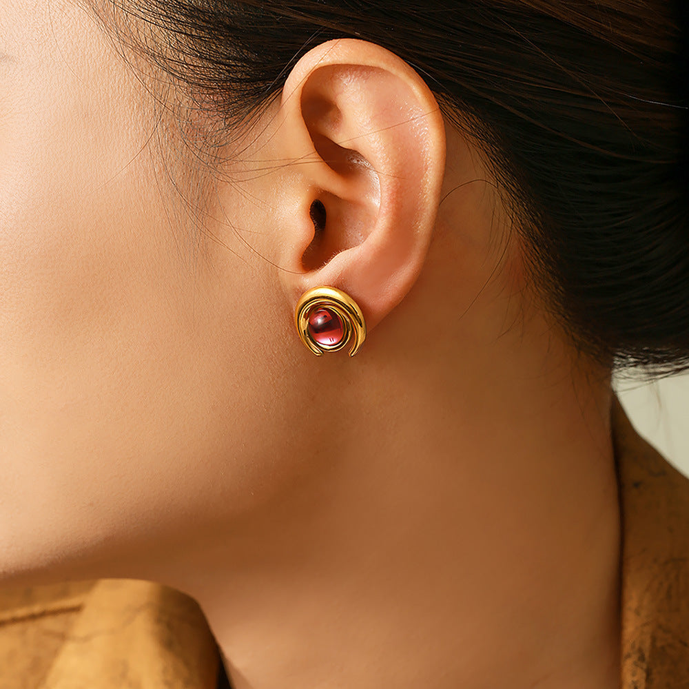 Solar Eclipse Stud Earrings