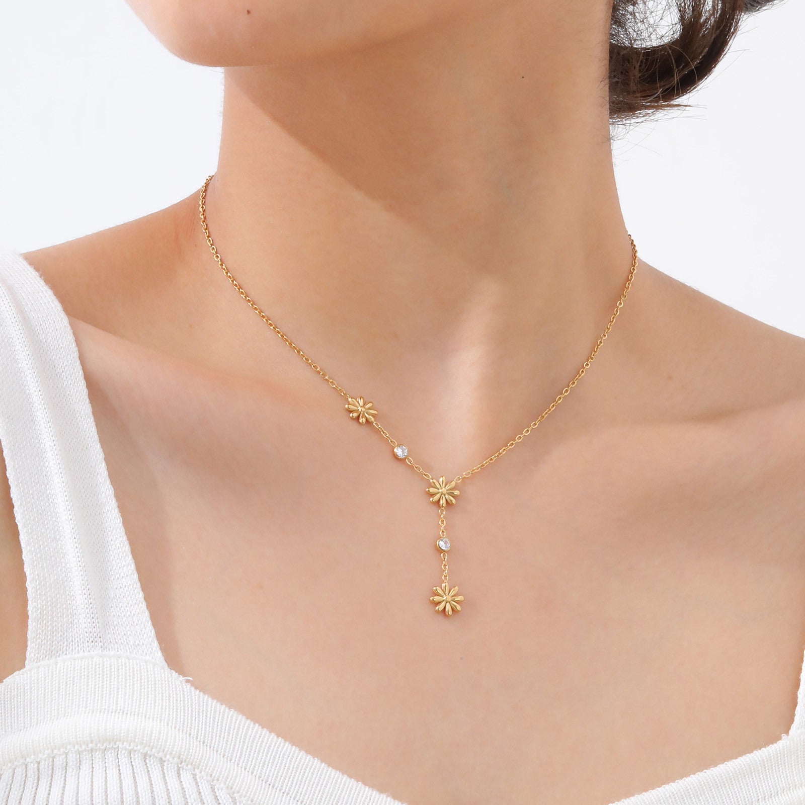 Floral Drop Necklace