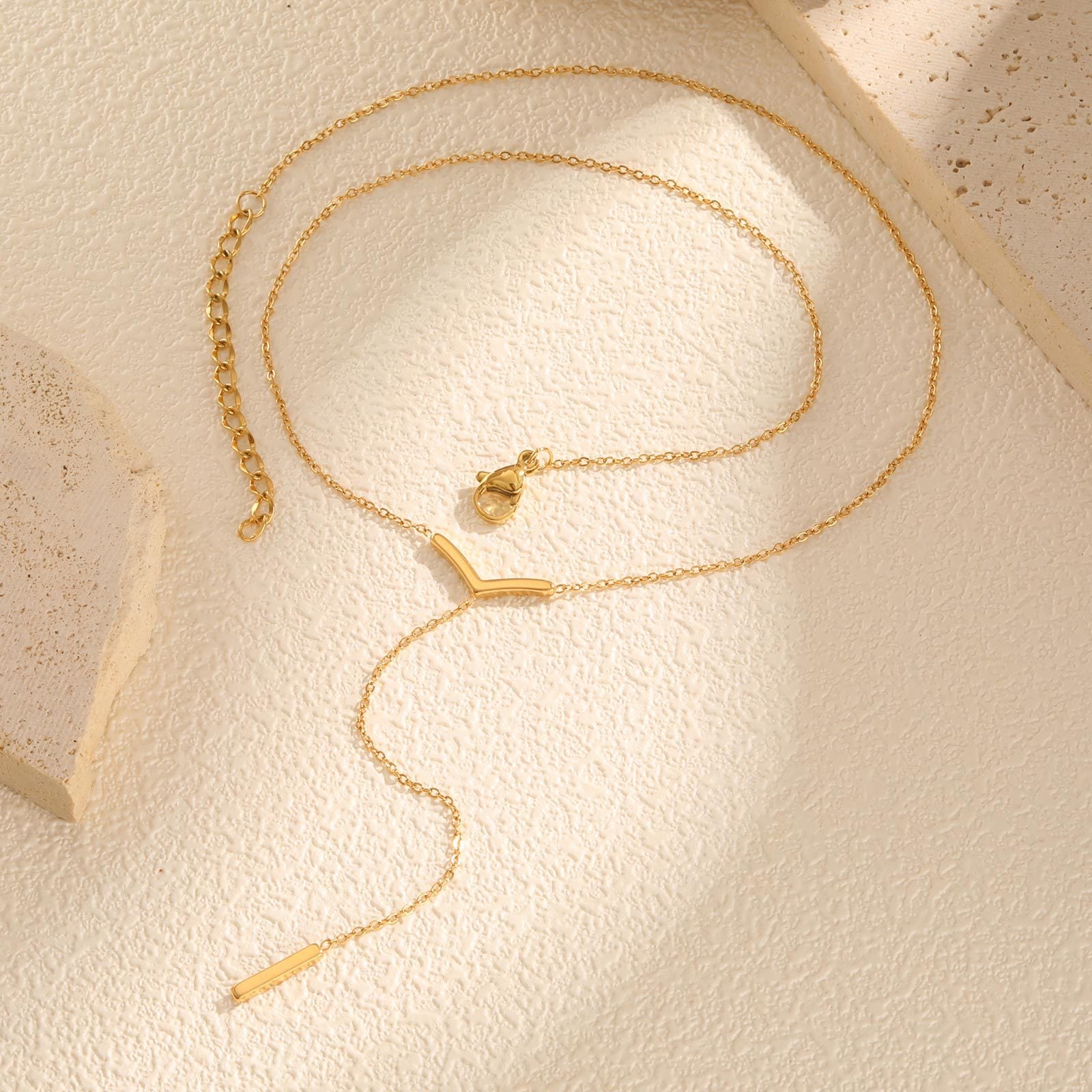 Y-Shaped Drop Necklace