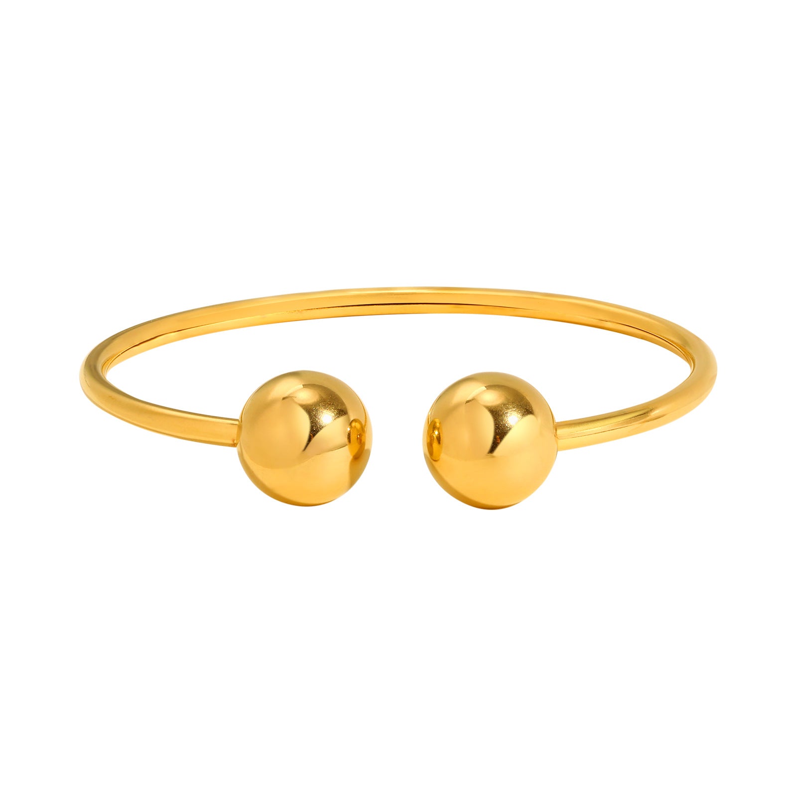 Gold Ball Cuff Bracelet