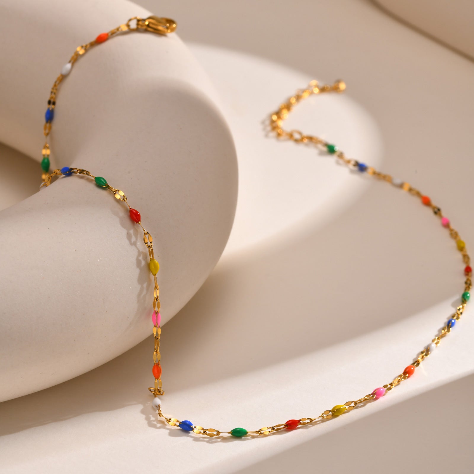 Sunburst Color Bead Necklace