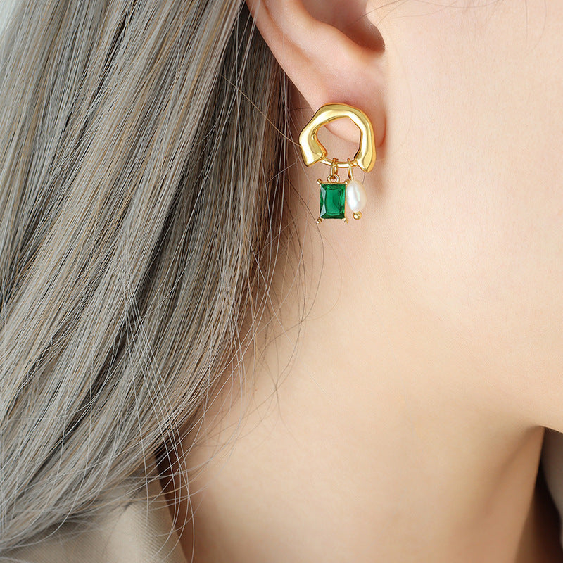Emerald Drop Harmony Earrings