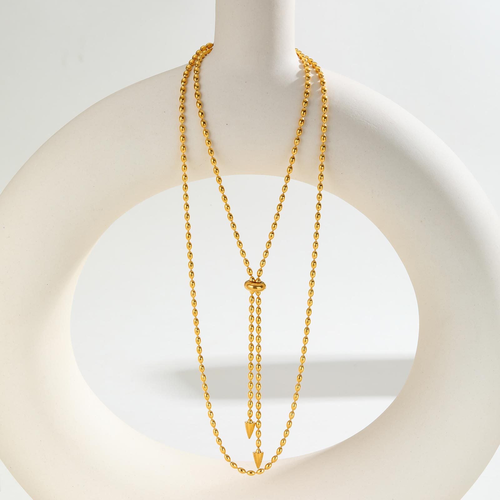 Adjustable Bead Chain Necklace