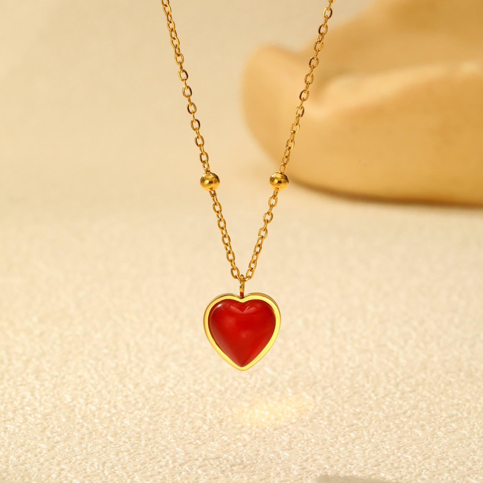Red Heart Pendant Necklace