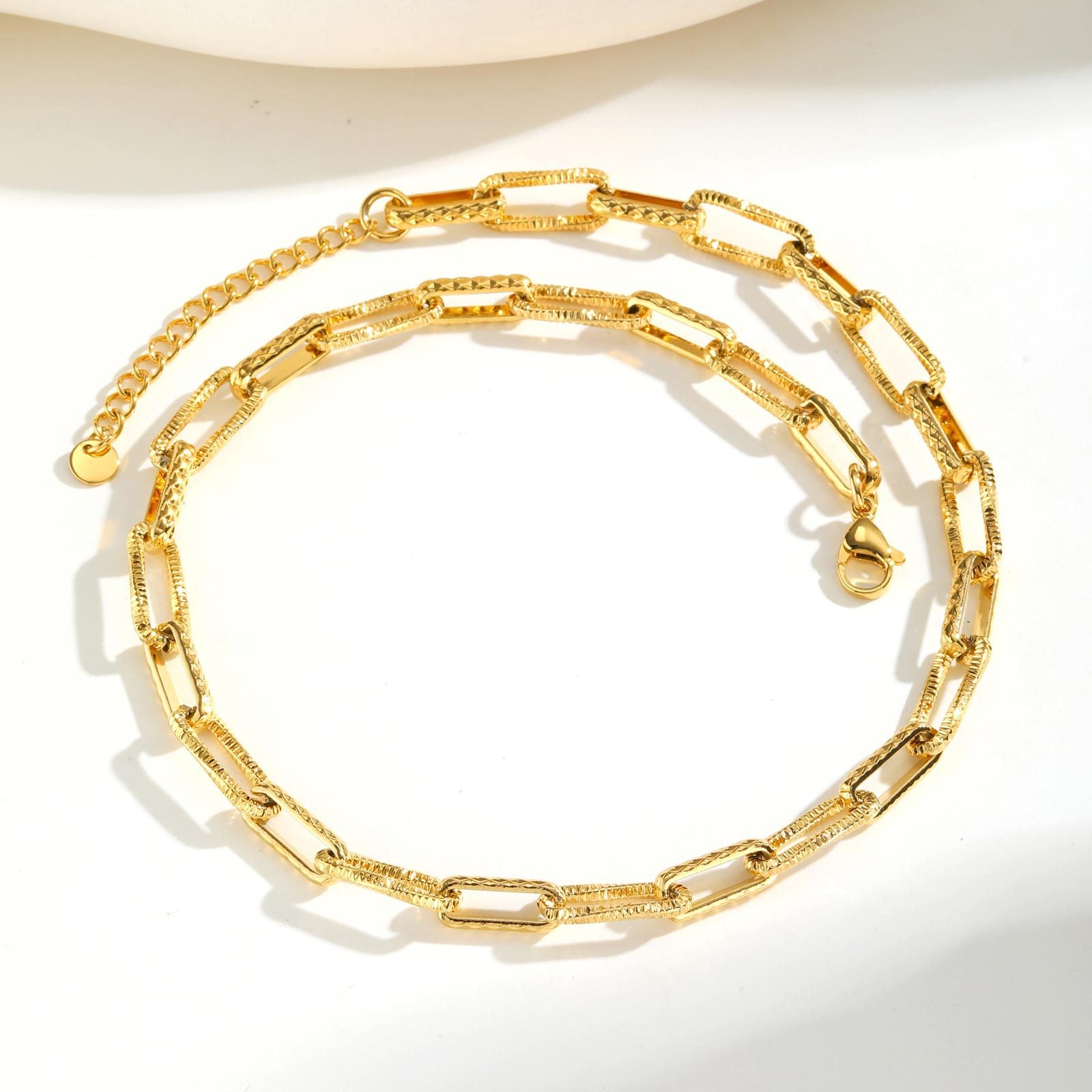 Textured Link Necklace