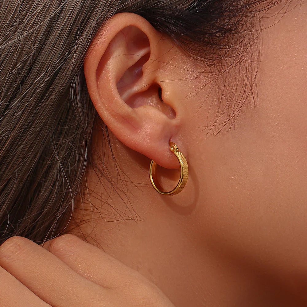Textured Hoop Earrings