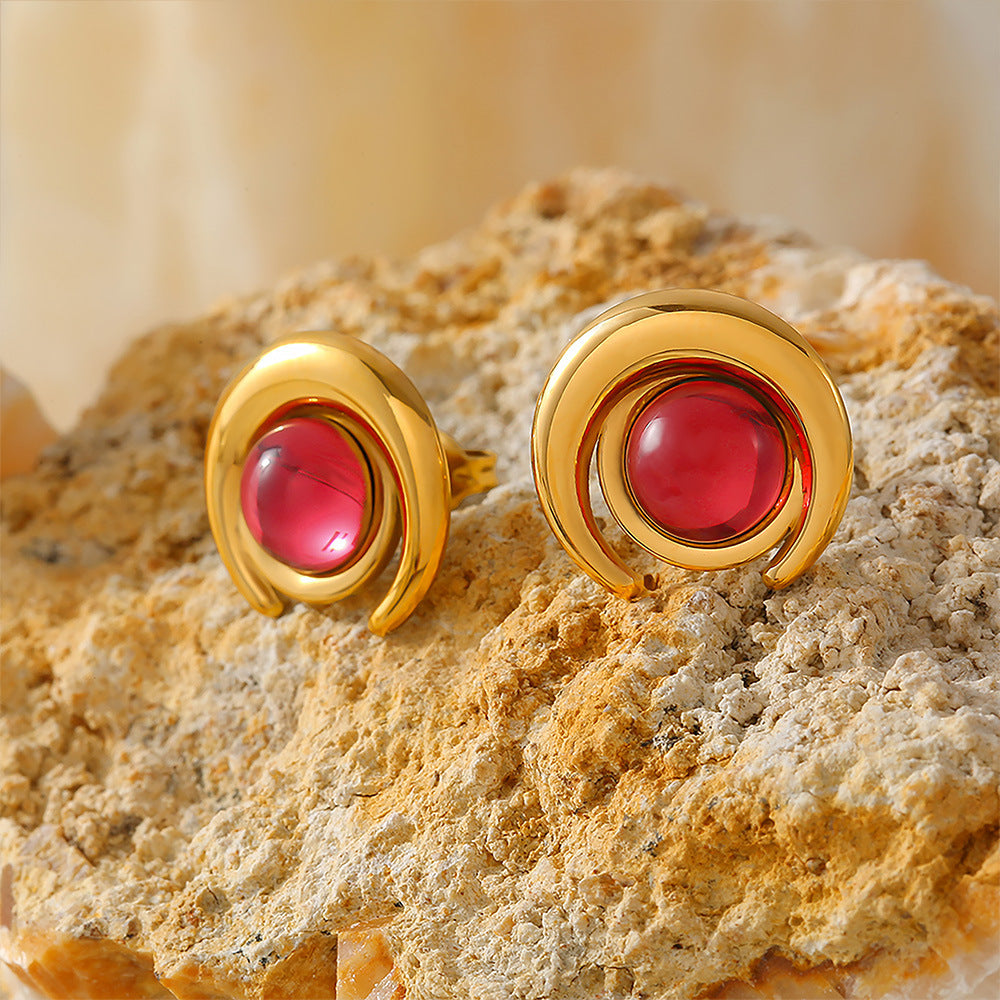 Solar Eclipse Stud Earrings