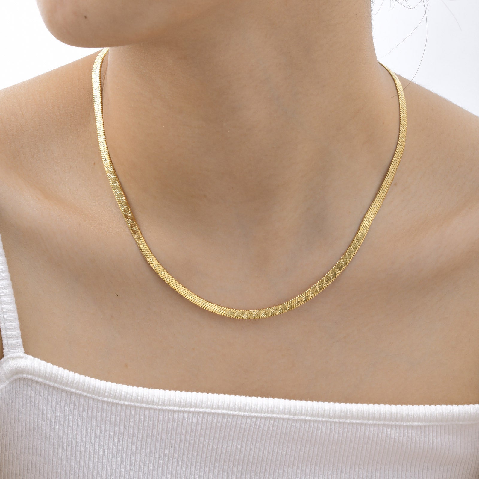Wide Snake Chain Necklace