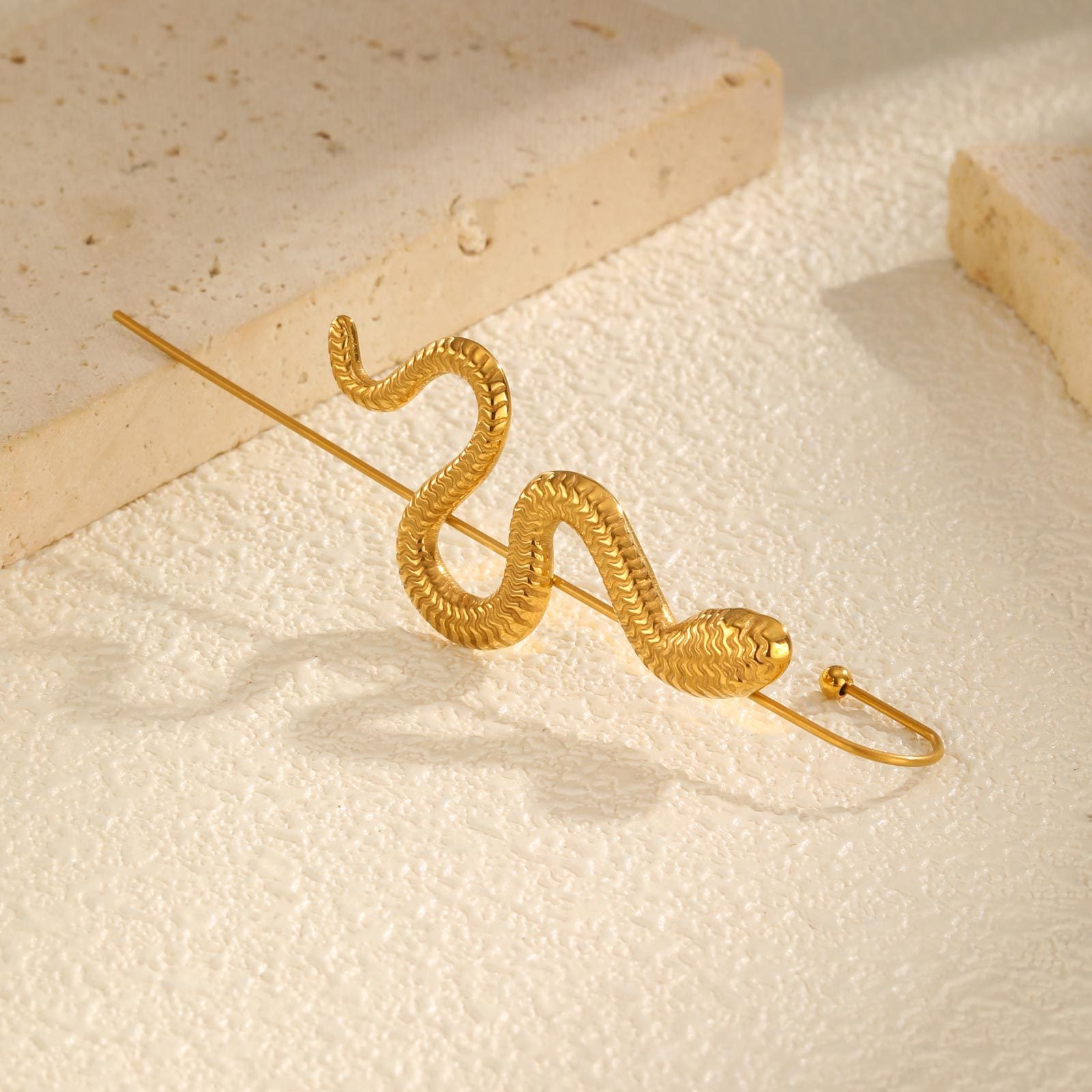 Gold Snake Ear Cuff