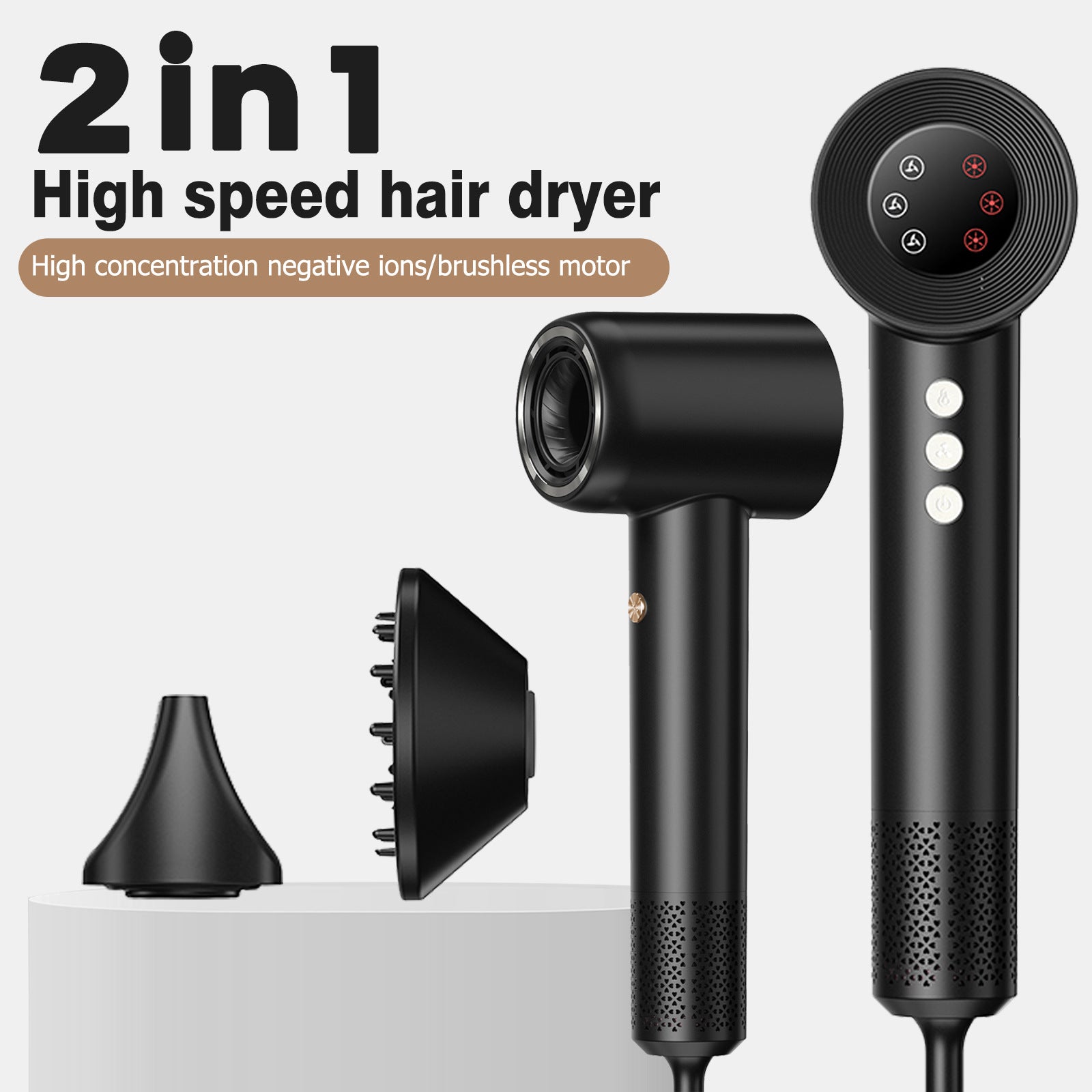2-in-1 High-Speed Hair Dryer