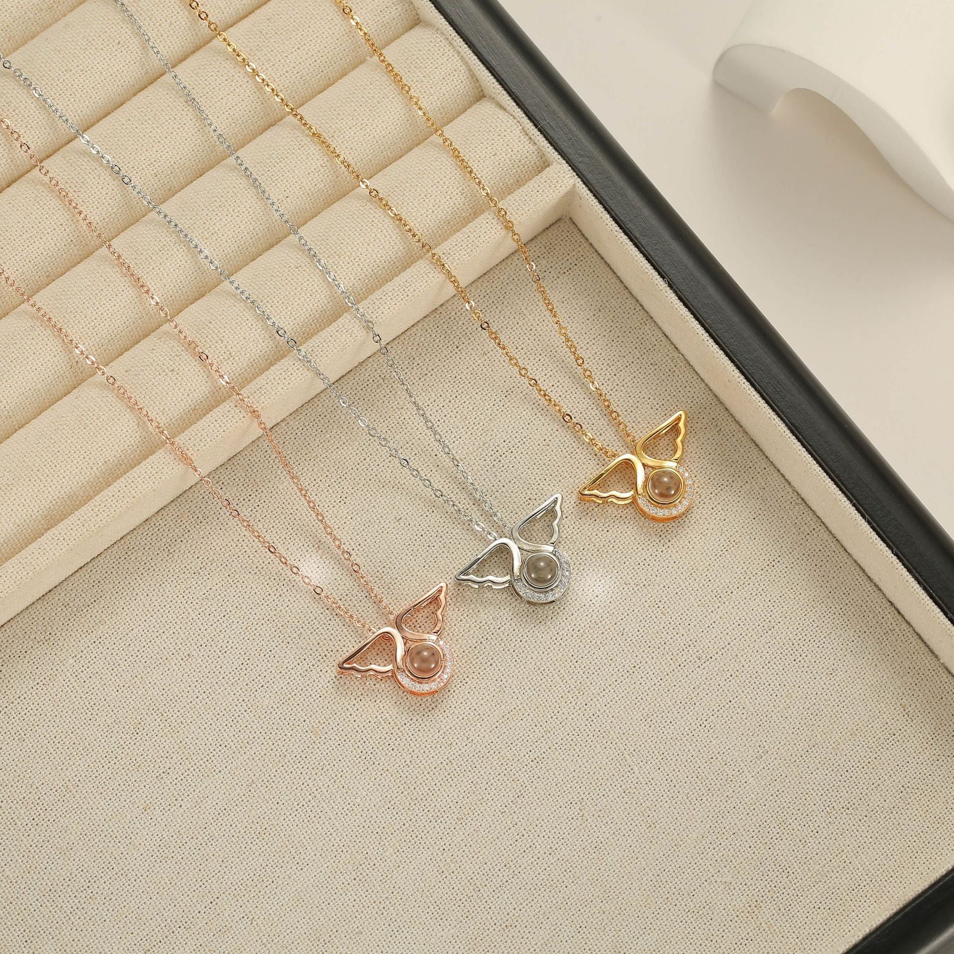 Angel Wings Photo Necklace