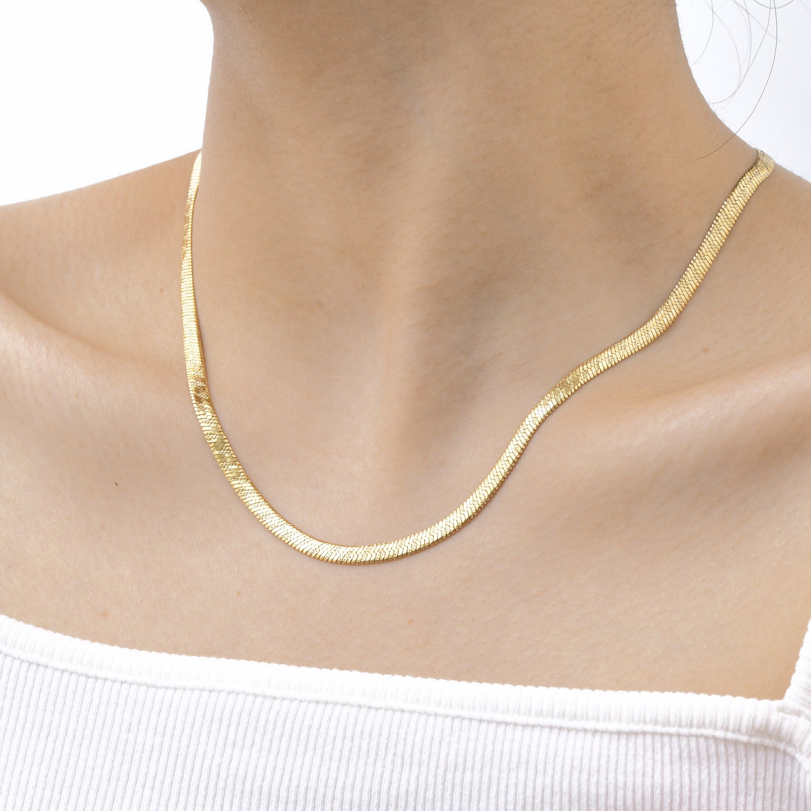 Wide Snake Chain Necklace