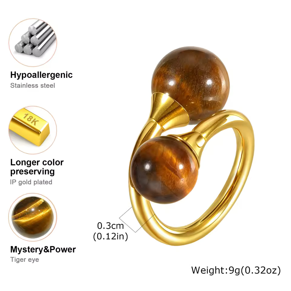 Tiger Eye Statement Ring