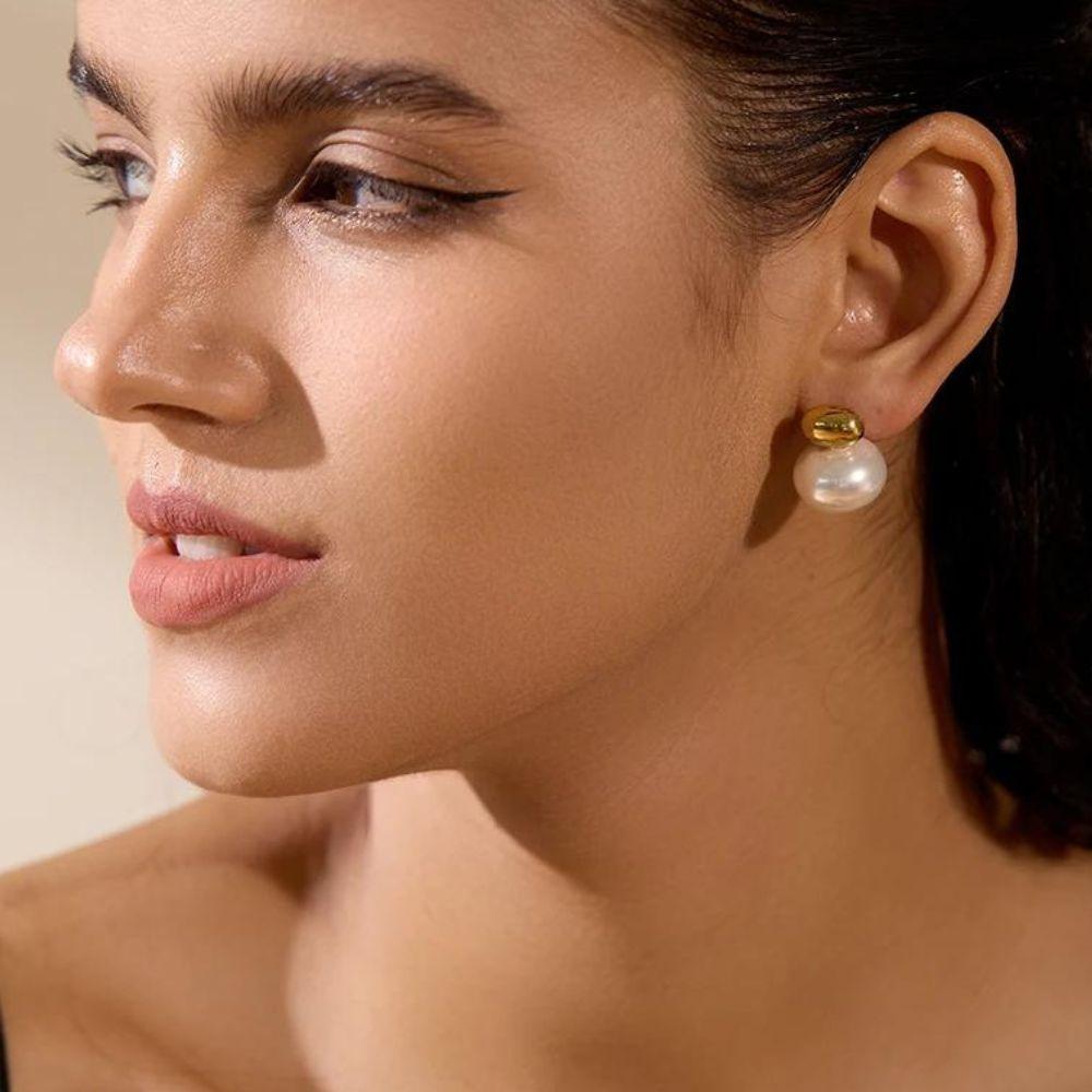 Binary Pearl Glow Earrings - Father and Daughter Jewelry