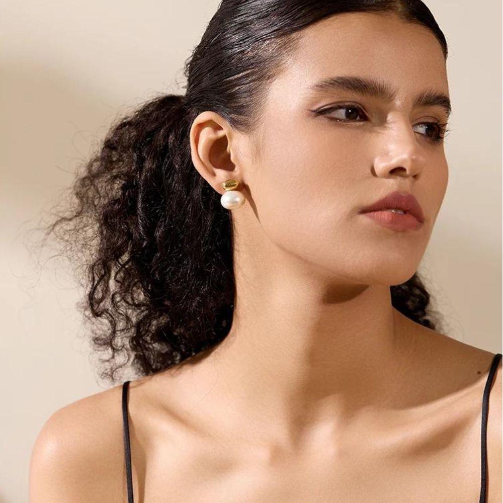 Binary Pearl Glow Earrings - Father and Daughter Jewelry