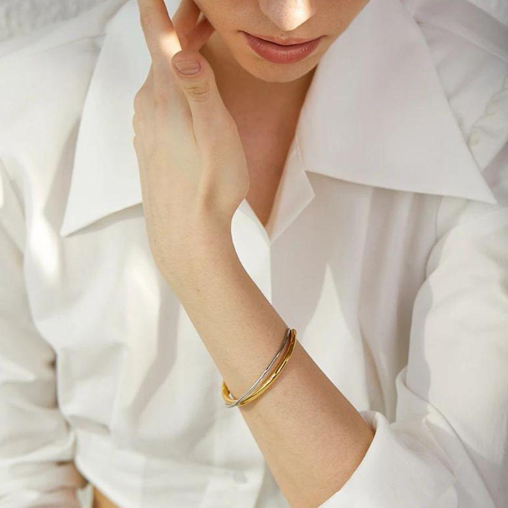 Harmony Duo Cuff - Father and Daughter Jewelry