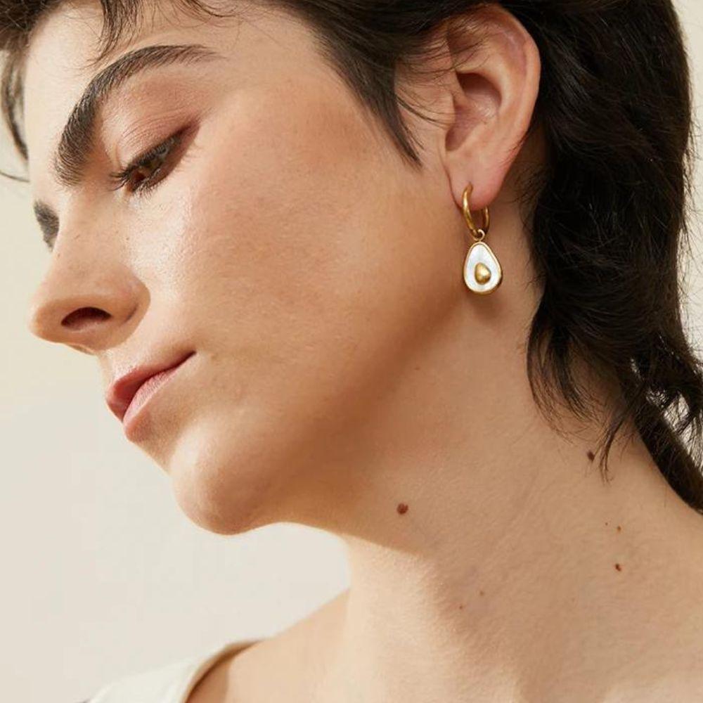 Avocado Drop Earrings - Father and Daughter Jewelry