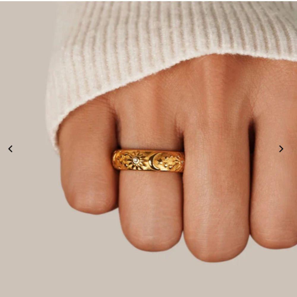Astral Luminary Trio Ring - Father and Daughter Jewelry