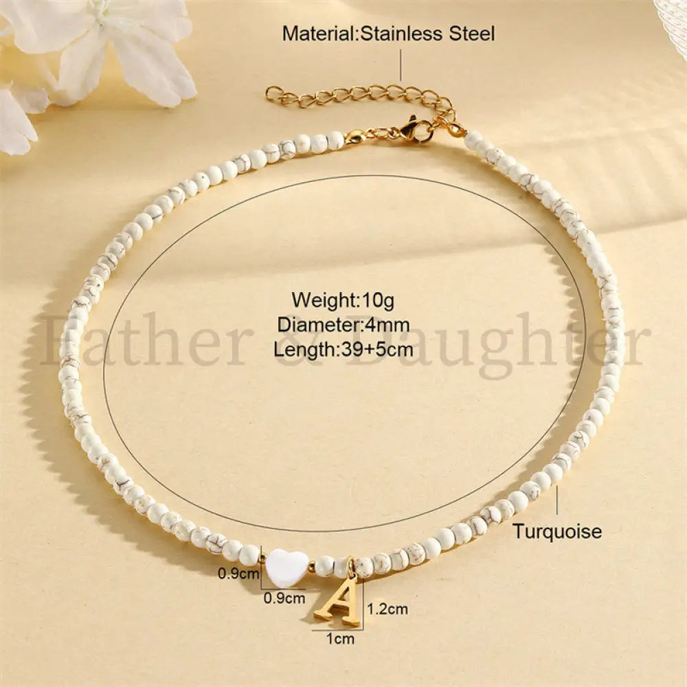 Beaded Initial Choker Necklace