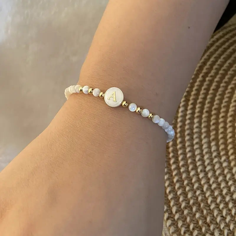 Pearl Letter Bracelet