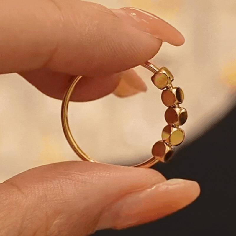 Golden Cubes Ring - Father and Daughter Jewelry