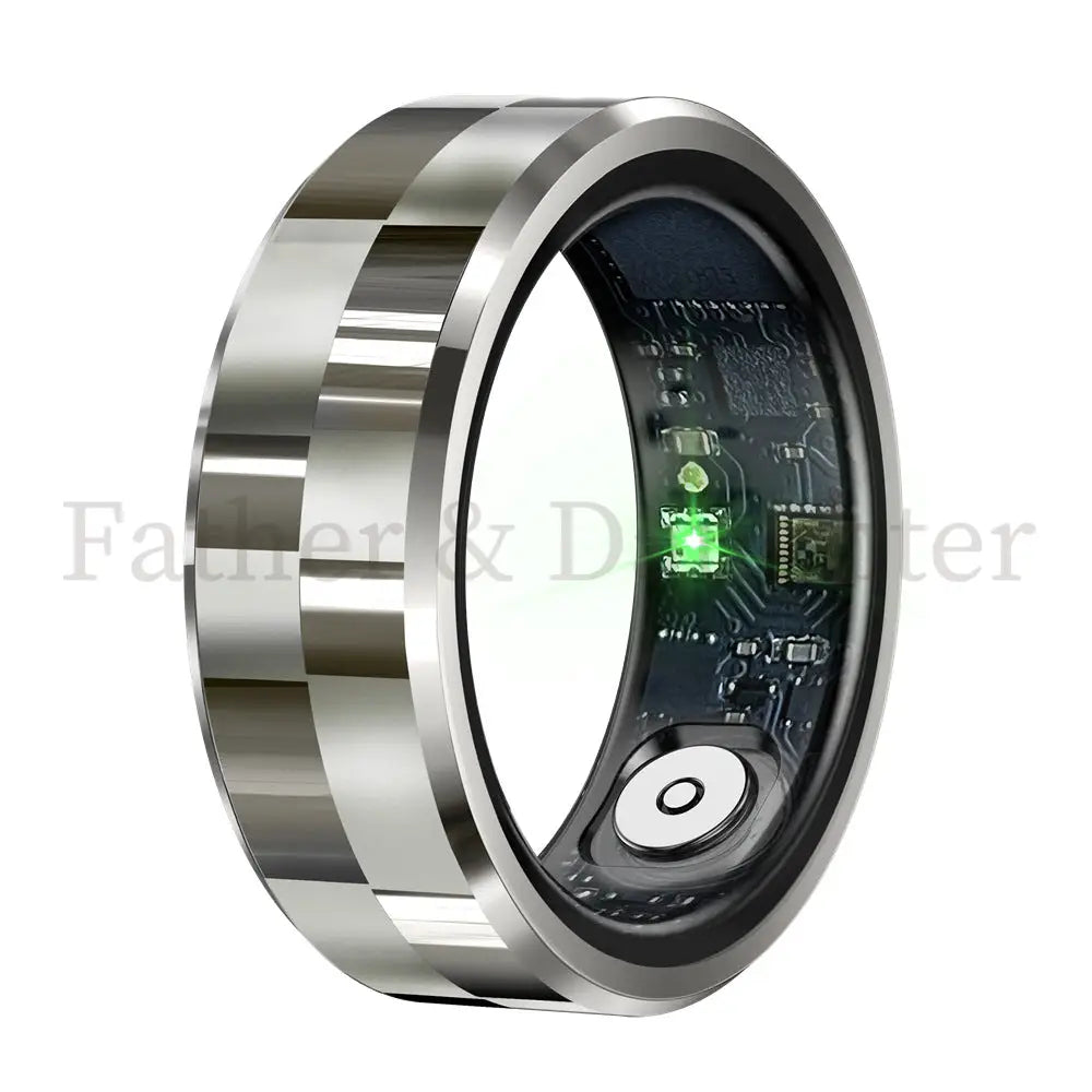 Chrome Edge Smart Ring Silver