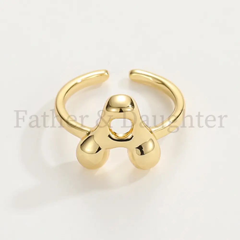 Chunky Gold Letter Ring