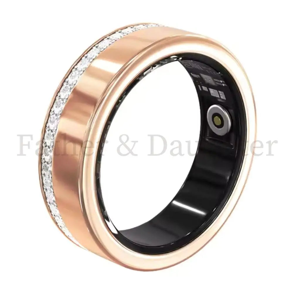 Crystal Edge Smart Ring Rose Gold