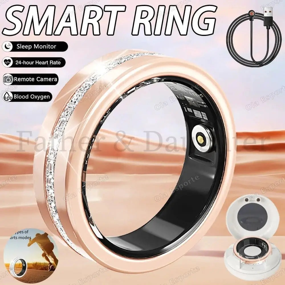 Diamond Inlaid Smart Ring